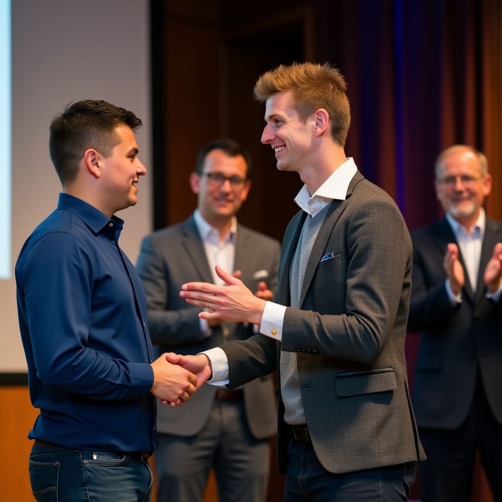 Student winning tech competition